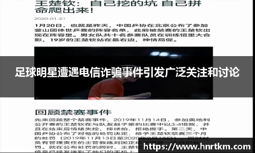 足球明星遭遇电信诈骗事件引发广泛关注和讨论